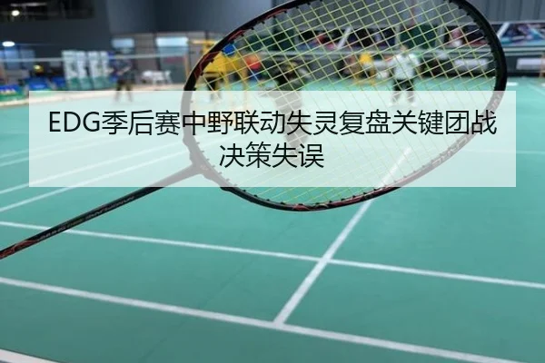 EDG季后赛中野联动失灵复盘关键团战决策失误